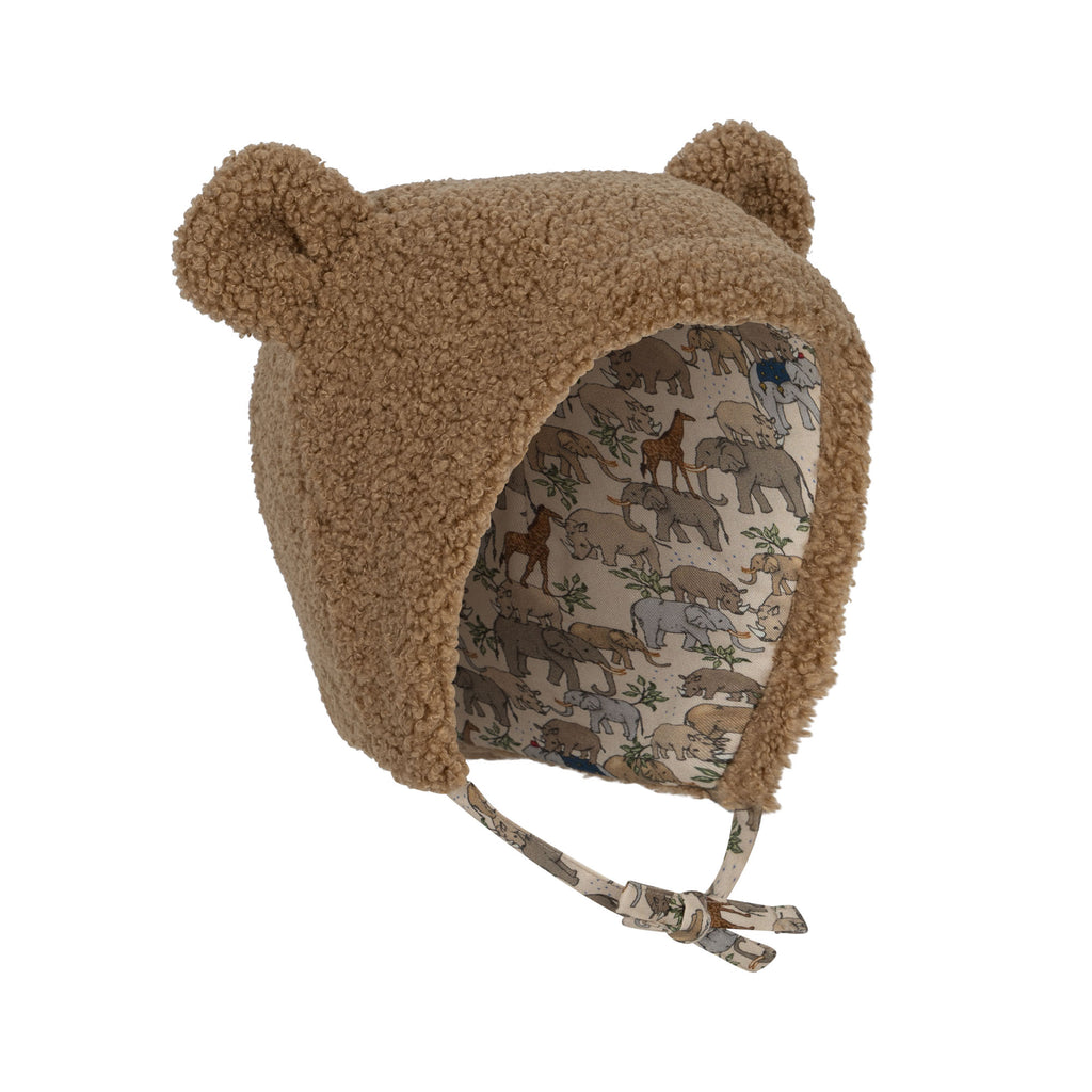 KONGES SLOJD - Moufles bébé en peluche Teddy marron Shitake – Cool