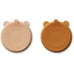 LIEWOOD - Stacy le pack de 2 Assiettes à compartiments Mustard & Tuscany Rose