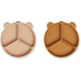 LIEWOOD - Stacy le pack de 2 Assiettes à compartiments Mustard & Tuscany Rose