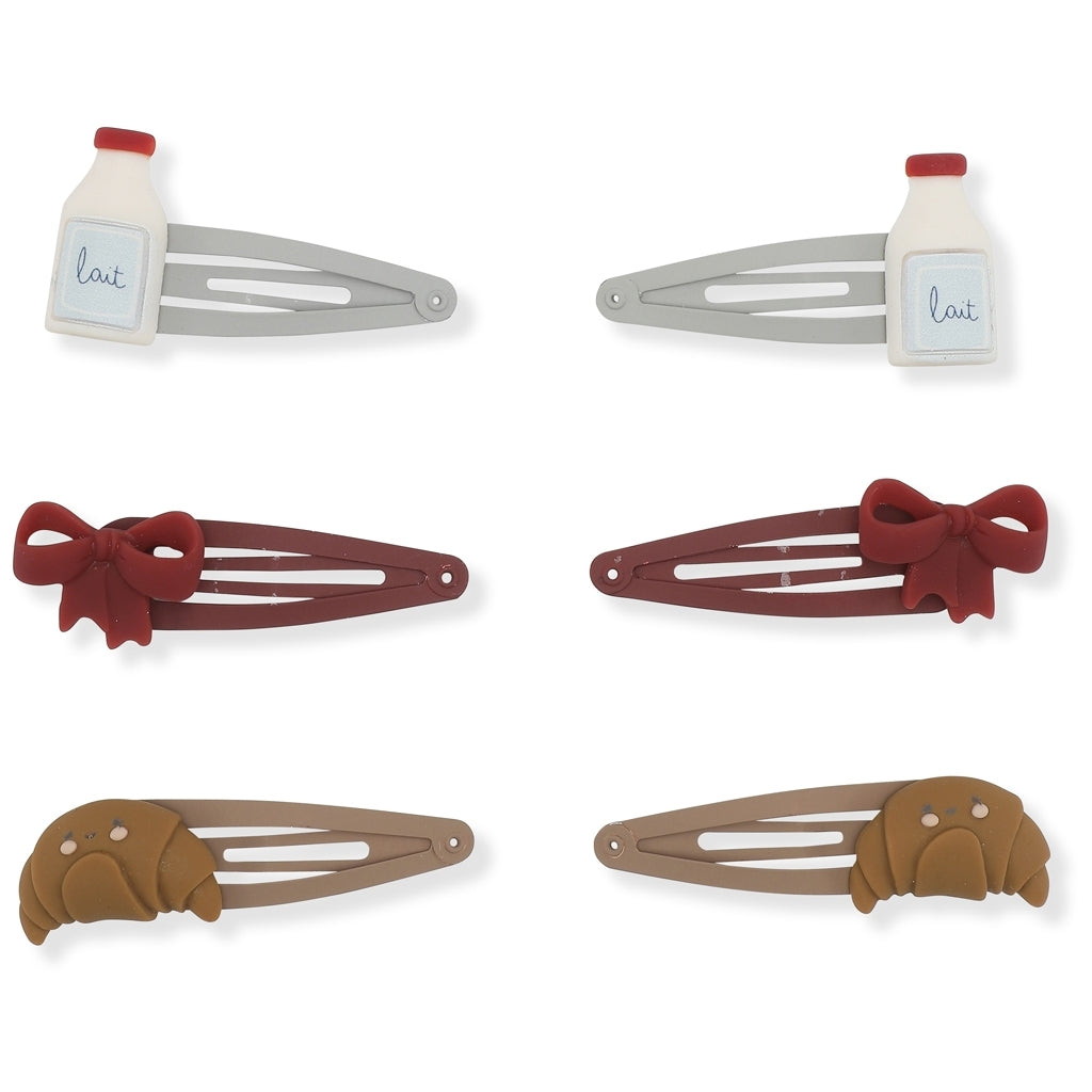 KONGES SLOJD  - Pack de 6 Barrettes clip Bon Appétit