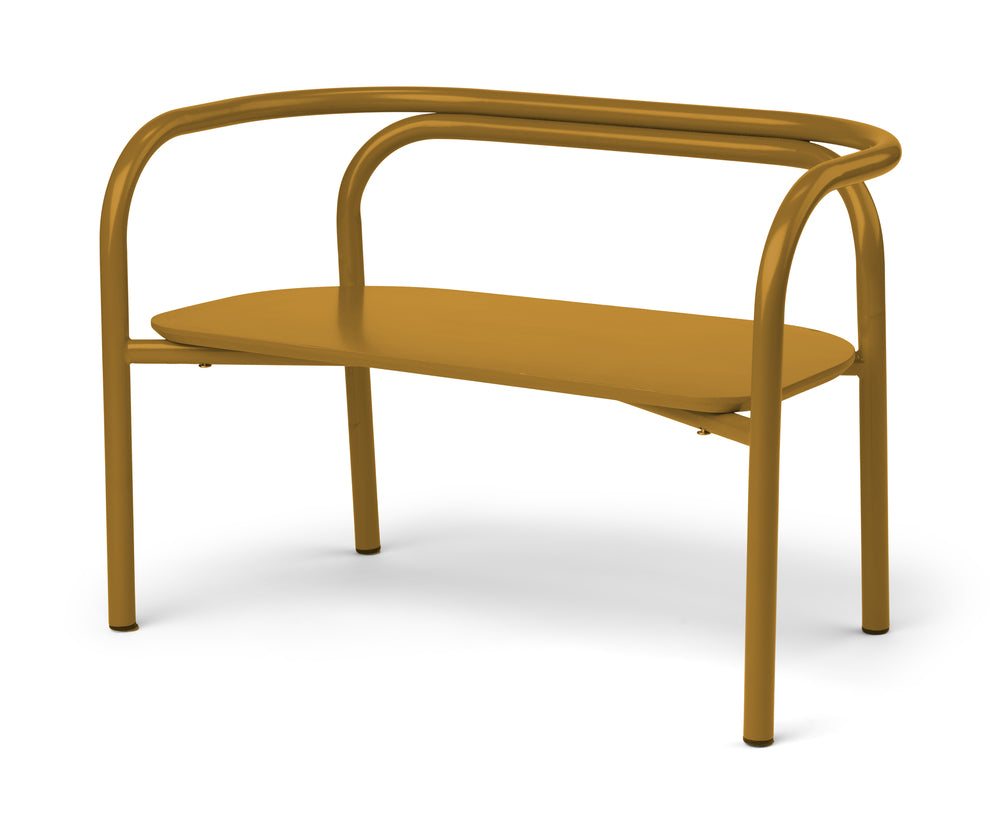 LIEWOOD - Axel le Banc en acier et bois Golden Caramel
