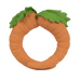 anneau de dentition en hevea naturel en forme de carotte