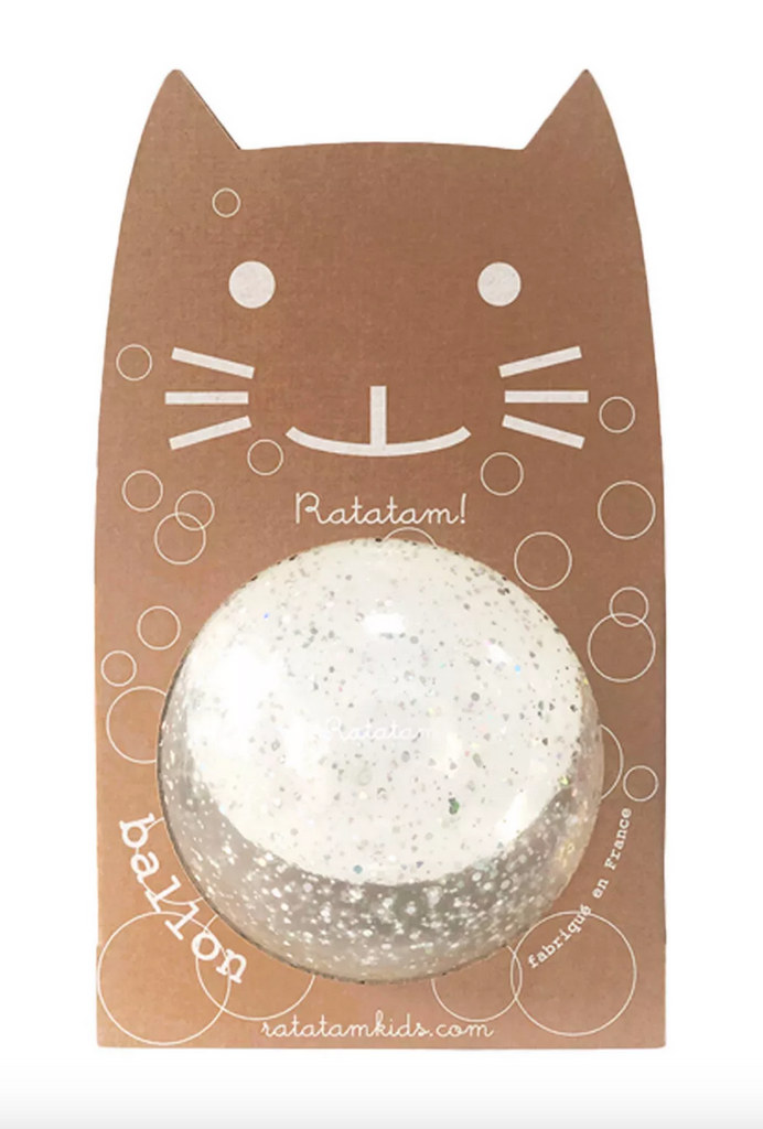 RATATAM - Ballon bulle Paillettes argent