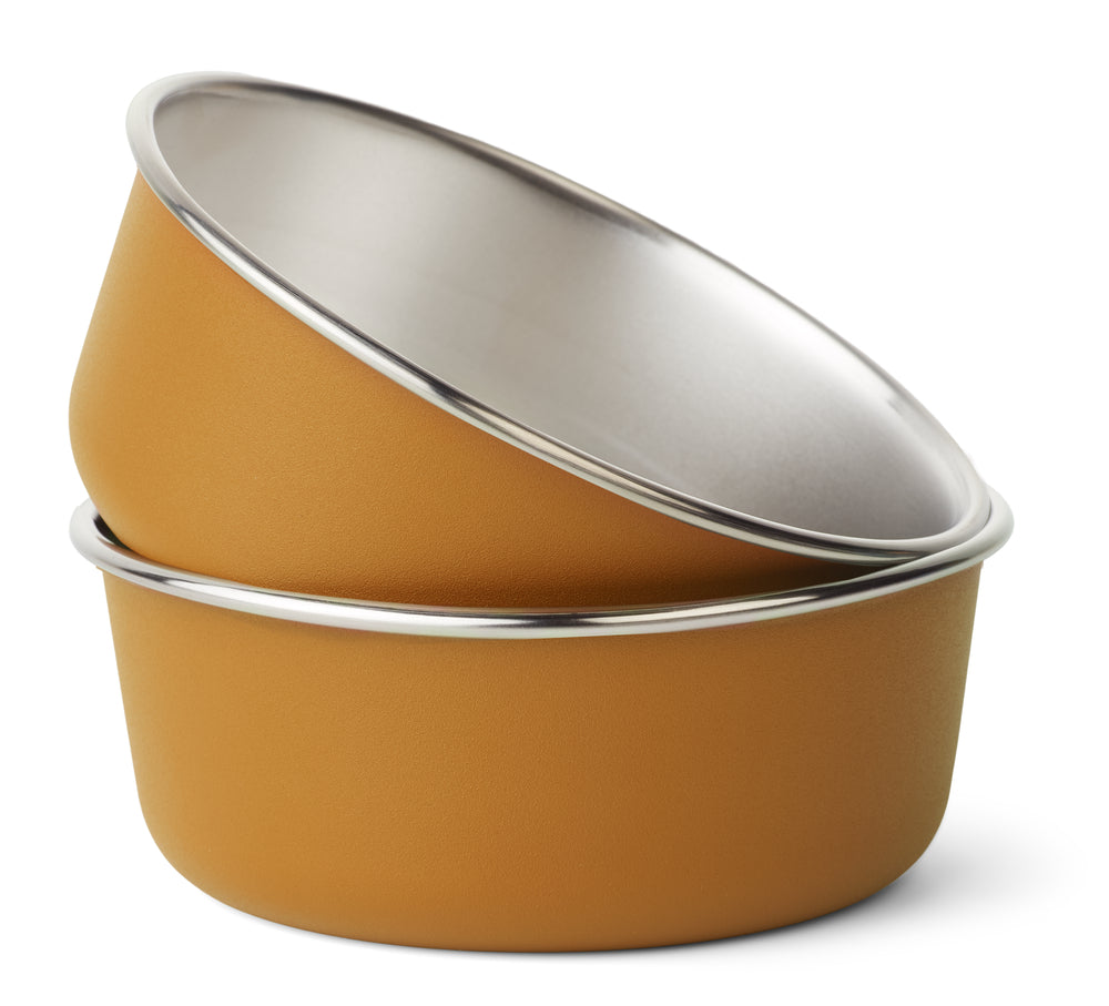 LIEWOOD - Edgar les 2 bols en acier Golden Caramel