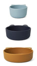 LIEWOOD - Eddie les 3 bols en silicone Sea Blue mix
