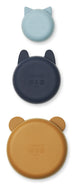 LIEWOOD - Eddie les 3 bols en silicone Sea Blue mix