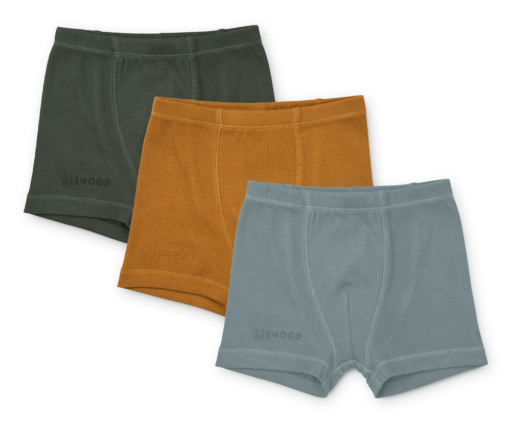 LIEWOOD - Felix le lot de 3 boxers Blue gris mix