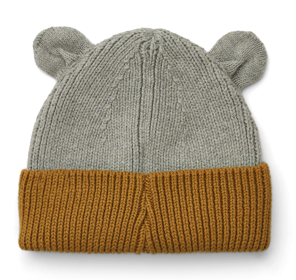 LIEWOOD - Gina le bonnet Ours Gris & Golden Caramel