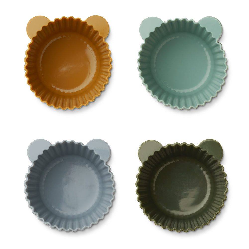 LIEWOOD - Jerry les moules à muffins en silicone Vert multi mix