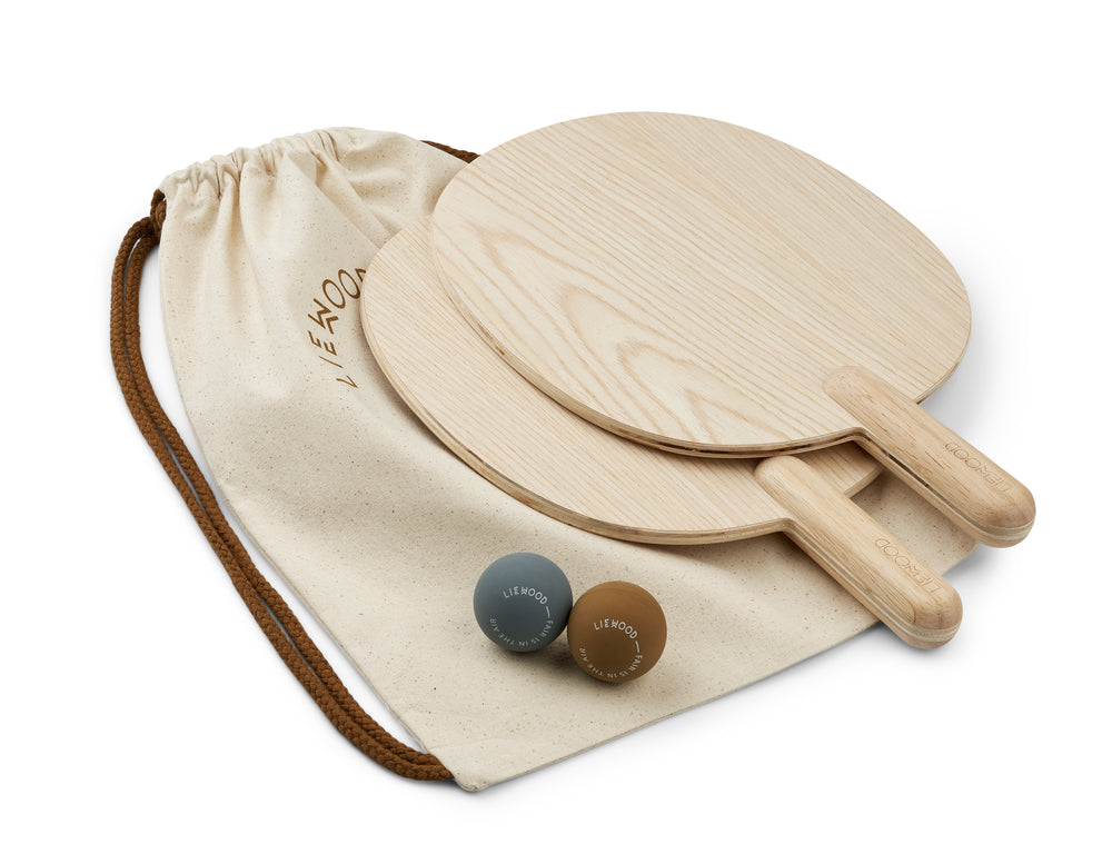 LIEWOOD - John le Jeu de Raquettes en bois Whale Blue Golden Caramel mix