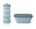 LIEWOOD - Jose "On the Go" le set Bol & Gourde pliables Sea Blue mix