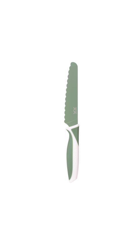KiddiKutter - Couteau pour enfant en acier inoxydable vert Kiwi