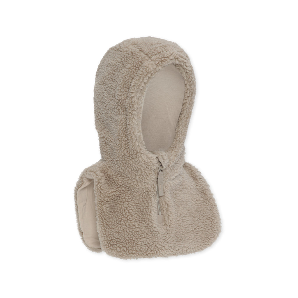 KONGES SLOJD - Tour de cou & capuche en Teddy Silver Beige