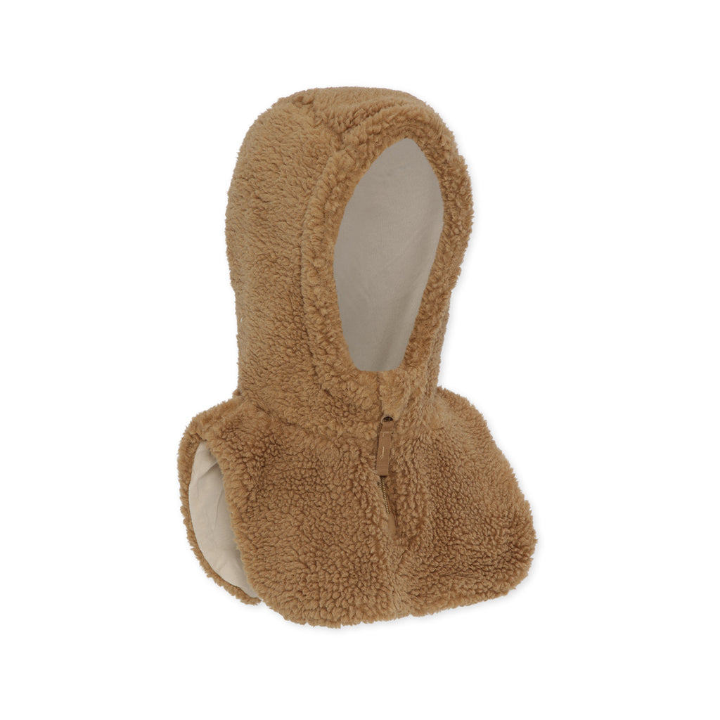 KONGES SLOJD - Tour de cou & capuche en Teddy Tobbaco Brown