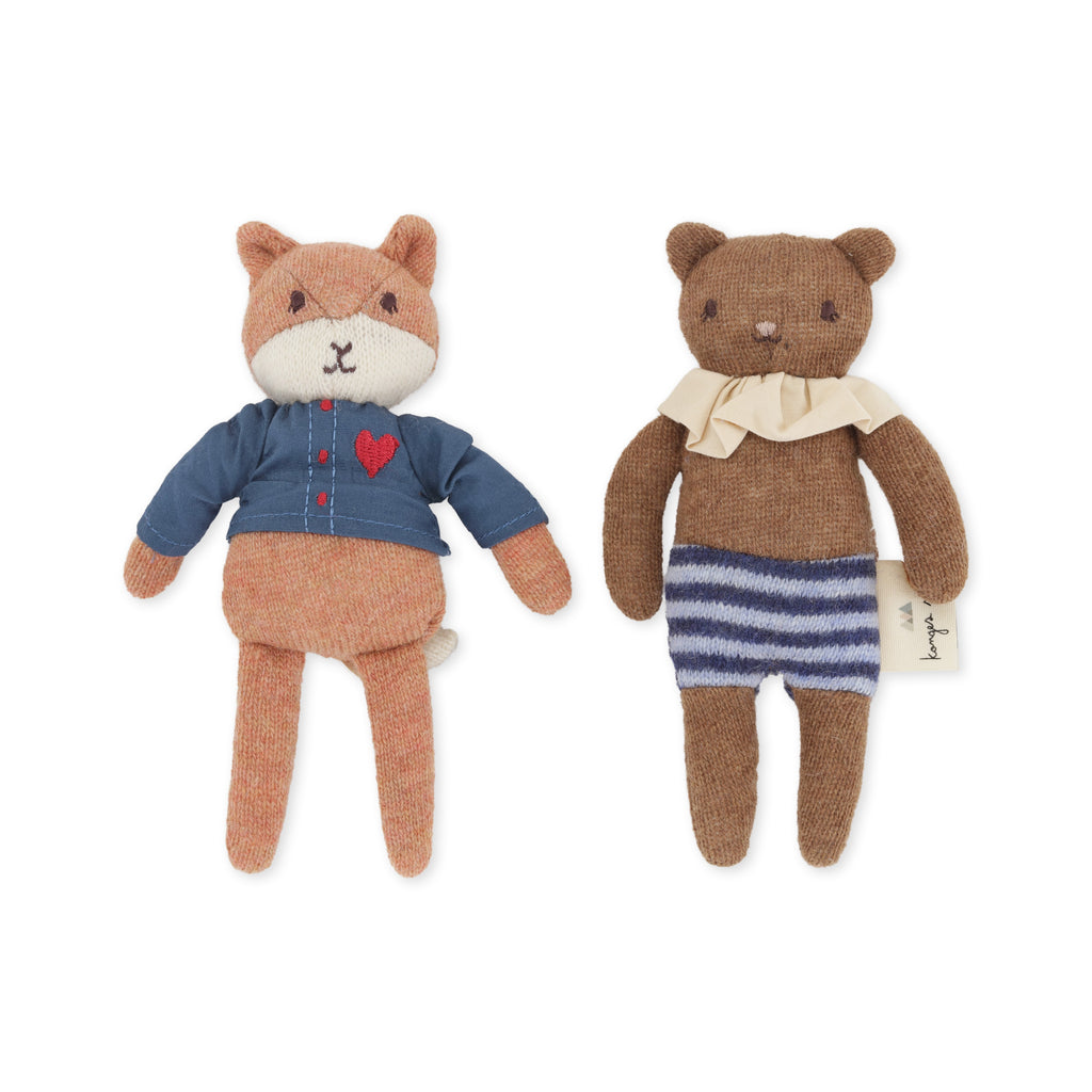 KONGES SLOJD - Duo de compagnons renard & ours Foxie Friends