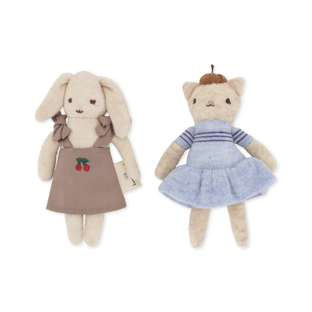 KONGES SLOJD - Duo de compagnons chat & lapin Kitty Friends