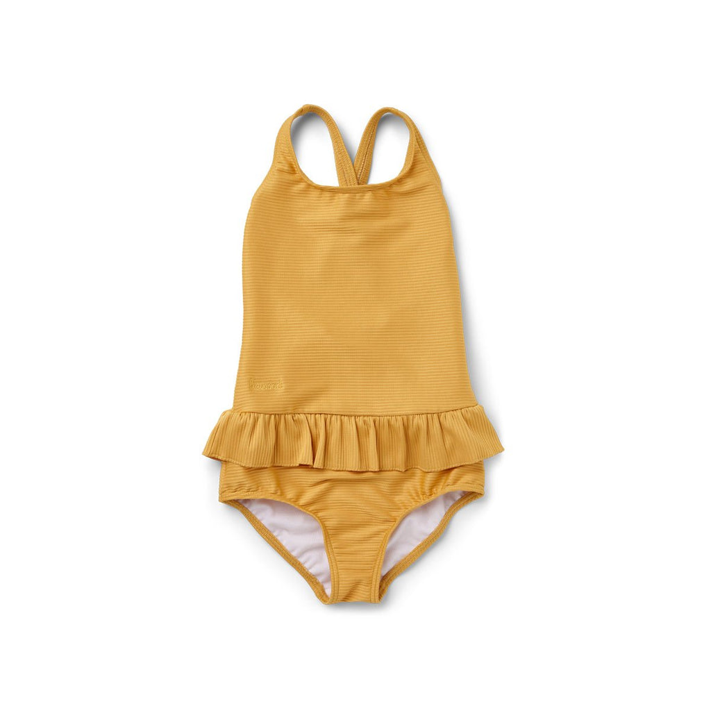 LIEWOOD - Amara le maillot de Bain une pièce jaune texturé Yellow Mellow