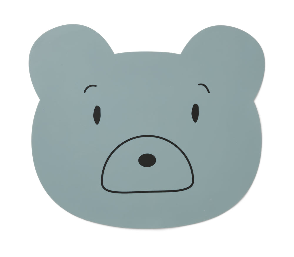 LIEWOOD - Aura le set de table Ours Bleu Gris