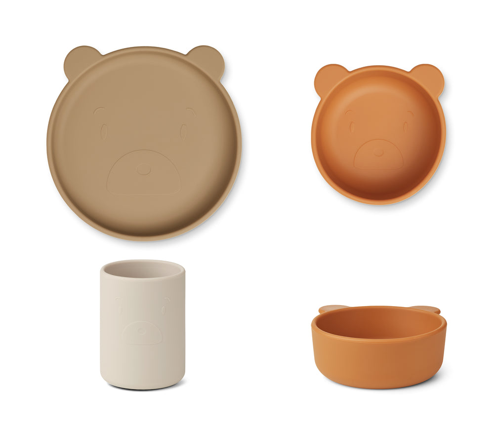 LIEWOOD - Cyrus le Coffret en silicone Junior Mr Ours Oat mix