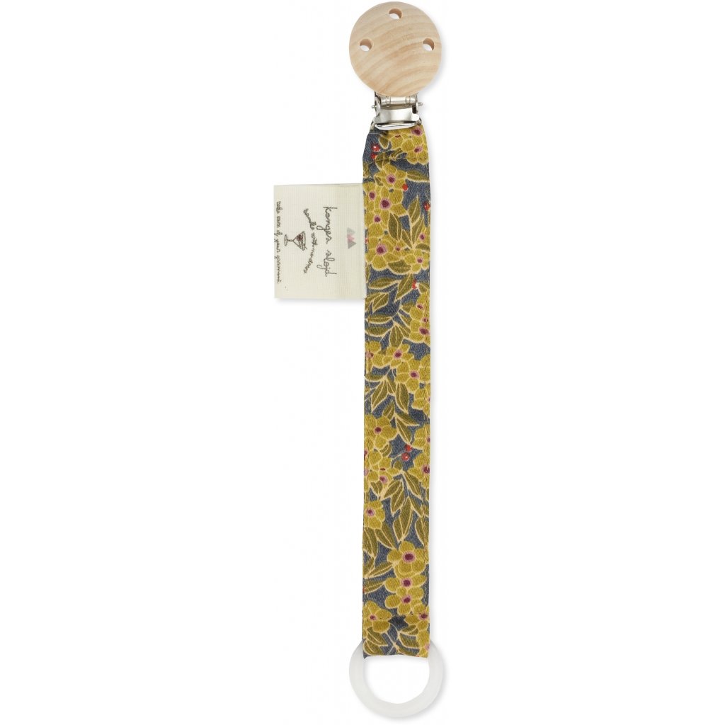 KONGES SLOJD - Attache-tétine Winter Leaves Mustard