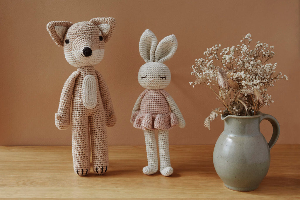 Doudou Crochet Lapin Unique fait main 100% Coton