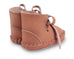 chaussures bébé en cuir de couleur camel