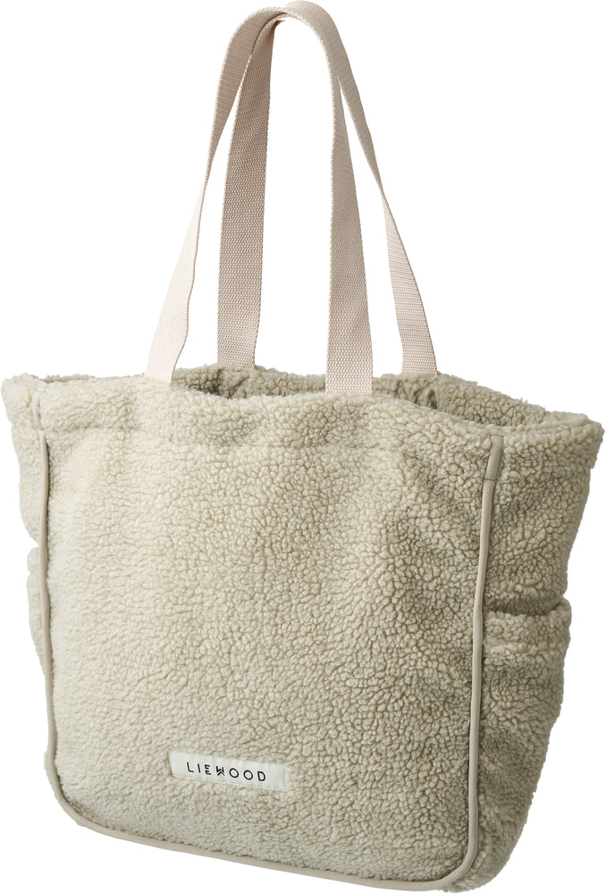 LIEWOOD - Reed le tote bag en peluche teddy Mist