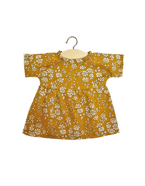 Minikane - Robe liberty moutarde pour poupée Gordi