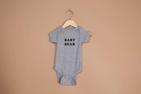 Body manches courtes BABY BEAR gris