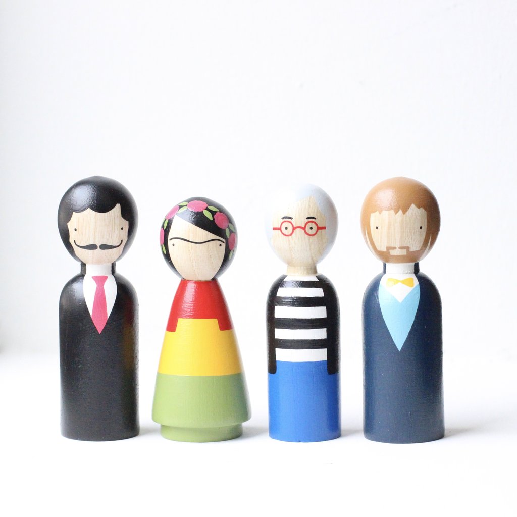 Les Artistes Modernes - Figurines Peg en bois