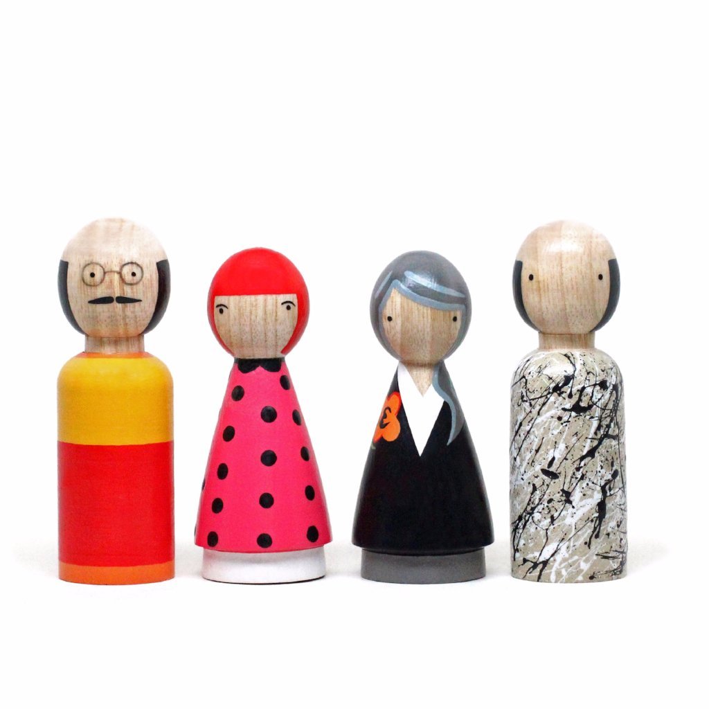 Les Artistes Modernes série 2 - Figurines Peg en bois