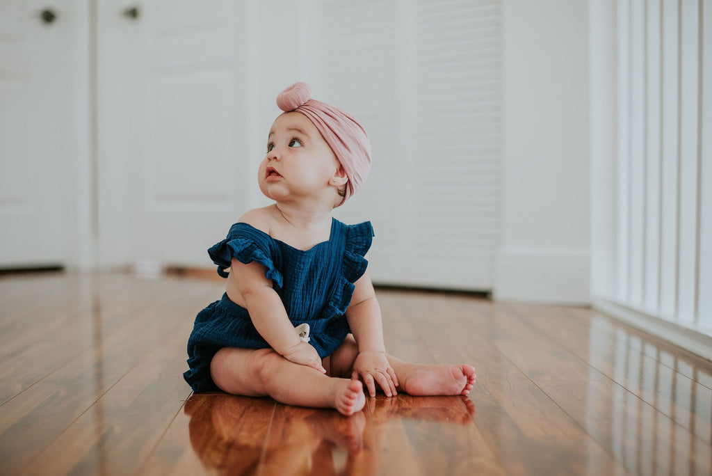 Bonnet Turban vieux rose avec nœud