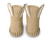 bottines cuir pour bebe couleur marron clair details tete et oreilles de lapin