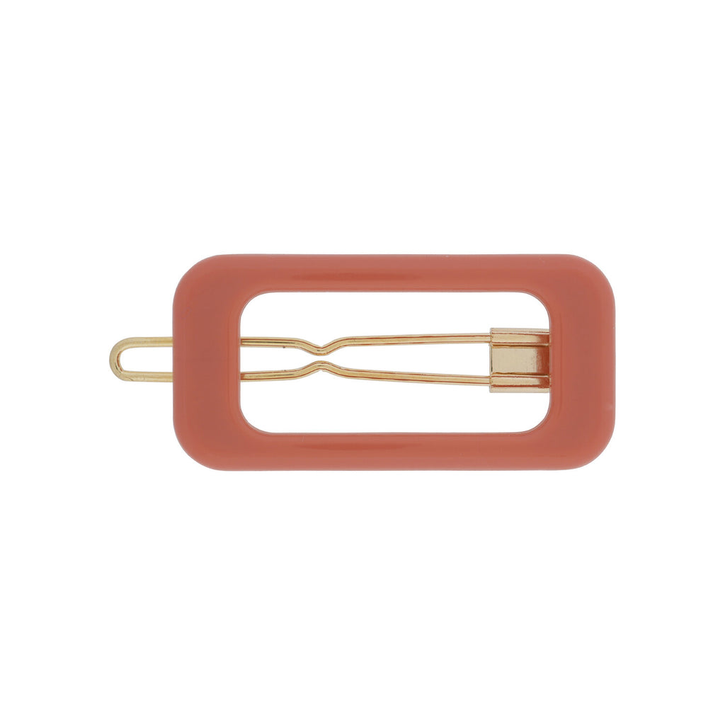 Kanel - Barrette clip terracotta Rectangle 1625