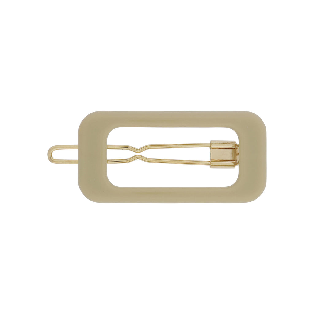 Kanel - Barrette clip taupe Rectangle 4685