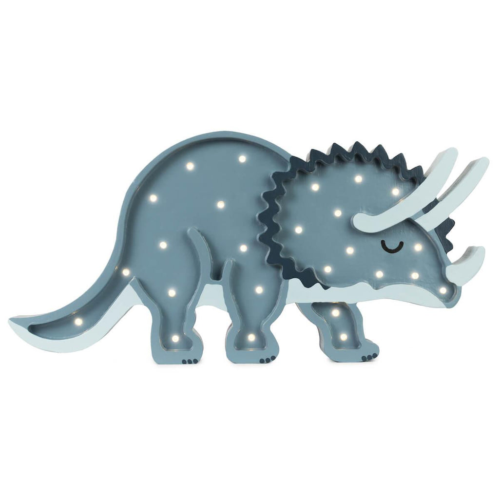 LITTLE LIGHTS - Lampe en bois massif Dino TRICERATOPS