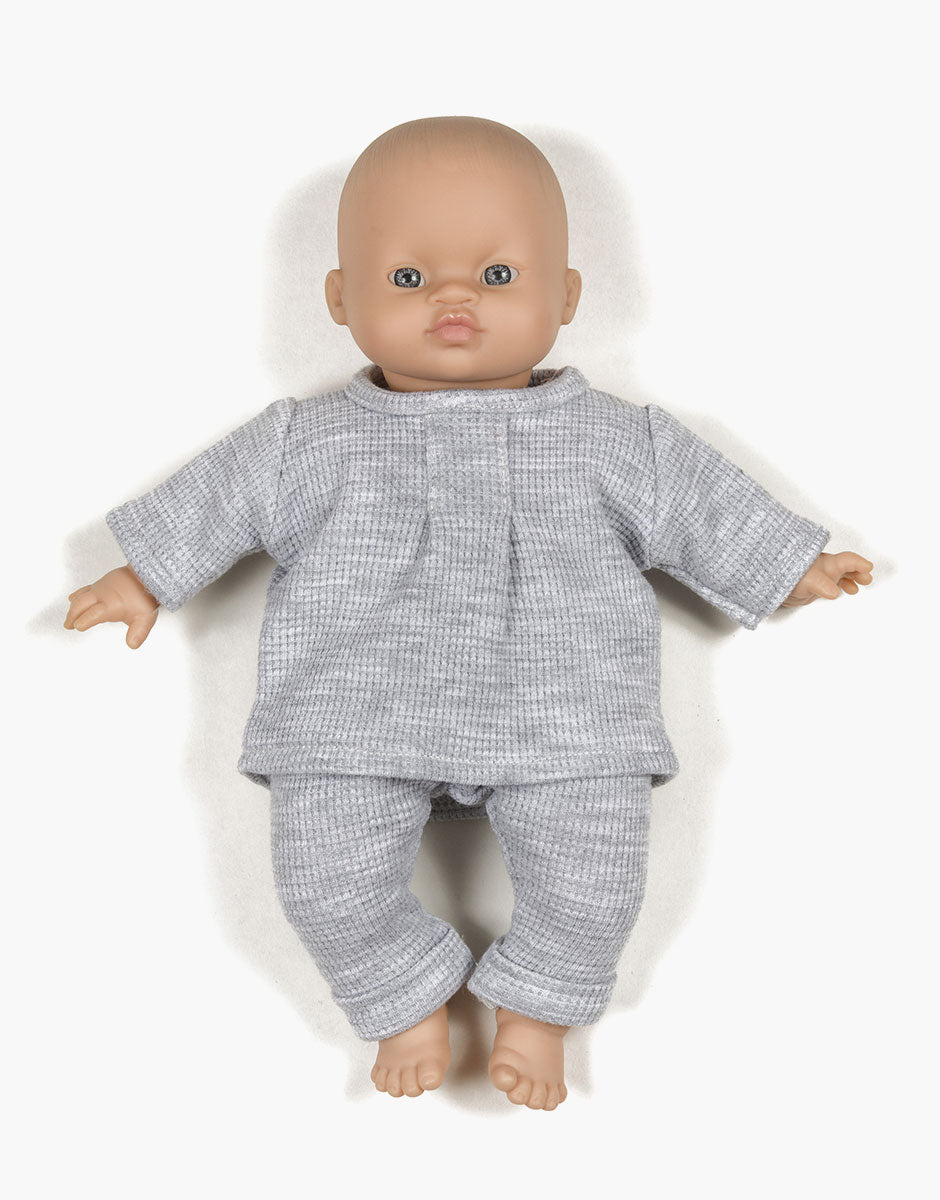 MINIKANE - Ensemble en nid d'abeilles gris clair pour Babies