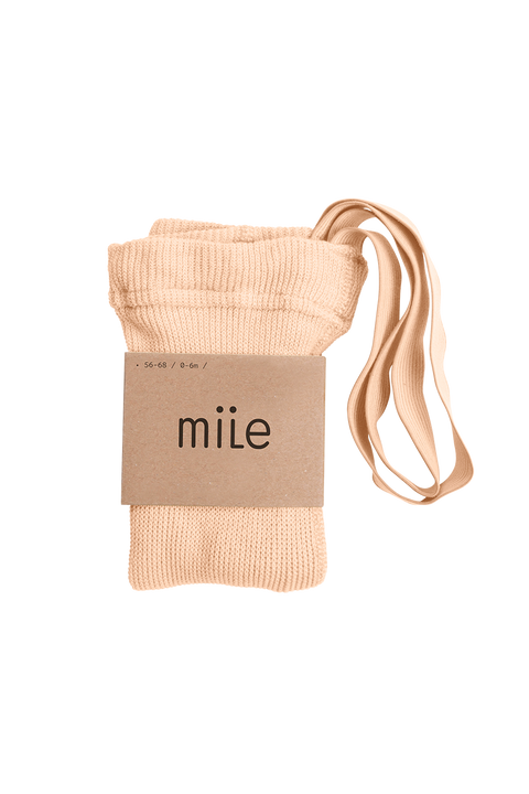 MILE - Collant Rétro à bretelles élastiques Pêche