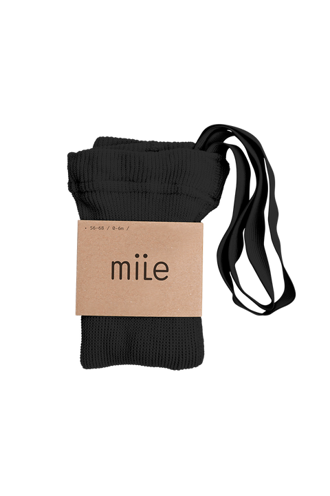 MILE - Collant Rétro à bretelles élastiques Noir