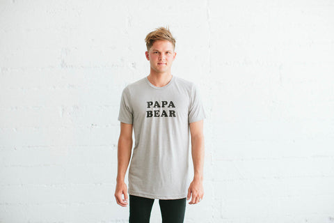 the Bee & the Fox - T-shirt homme PAPA BEAR gris