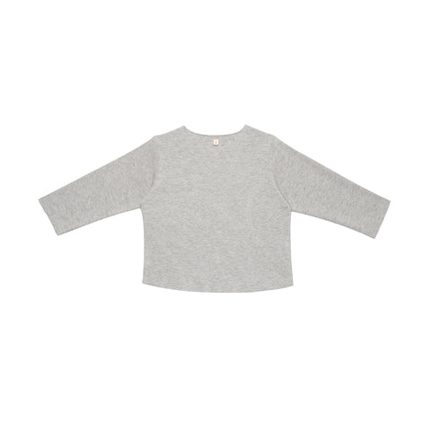 A BABY BRAND - Sweatshirt côtelé Gris Clair