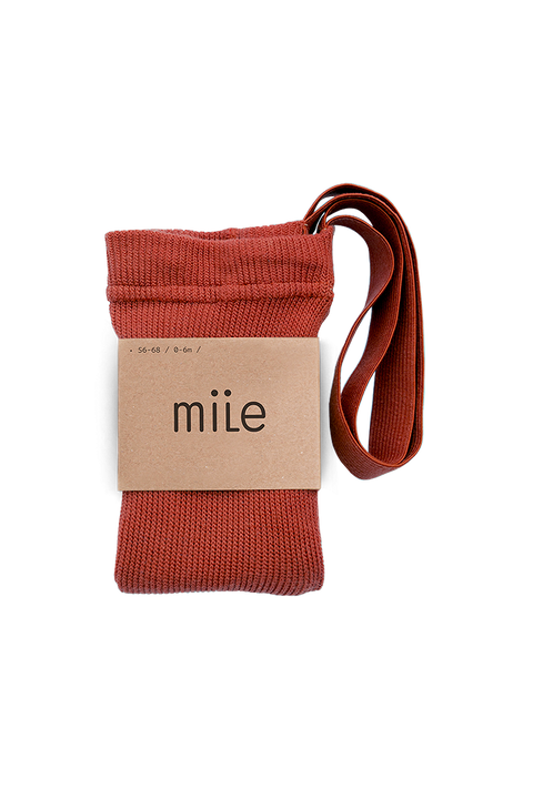 MILE - Collant Rétro à bretelles élastiques Rouge Lavastone