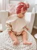 Sweet Peas - Bonnet Turban rose tie & dye avec nœud
