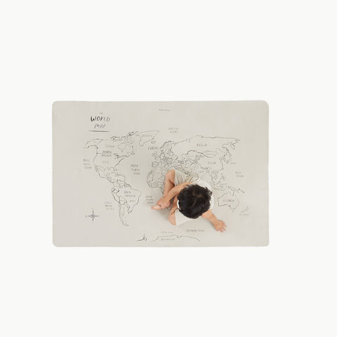 GATHRE - World Map le Tapis multi-usages Carte du Monde Mini +